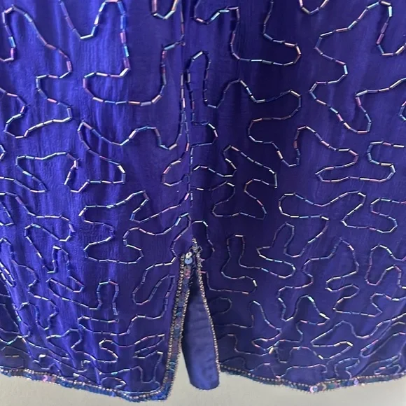Golden Girls-2 Vintage Stenay Silk Sequence Ritzy Dresses Silk Cocktail attire - Picture 11 of 16